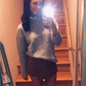 She and sky camel leather skort NEED GONE MAKE AN OFFER